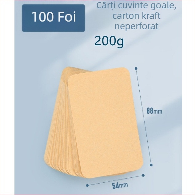 Hârtie goală, hârtie dură, albă, pictată manual, pentru cărți poștale de Crăciun, semn de carte, notițe în limba engleză, hârtie pentru felicitări
