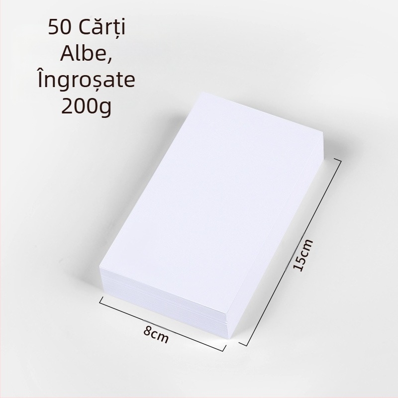Hârtie goală, hârtie dură, albă, pictată manual, pentru cărți poștale de Crăciun, semn de carte, notițe în limba engleză, hârtie pentru felicitări