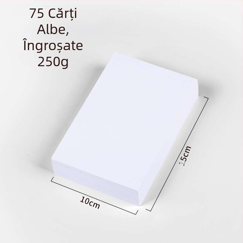Hârtie goală, hârtie dură, albă, pictată manual, pentru cărți poștale de Crăciun, semn de carte, notițe în limba engleză, hârtie pentru felicitări
