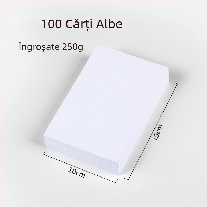 Hârtie goală, hârtie dură, albă, pictată manual, pentru cărți poștale de Crăciun, semn de carte, notițe în limba engleză, hârtie pentru felicitări