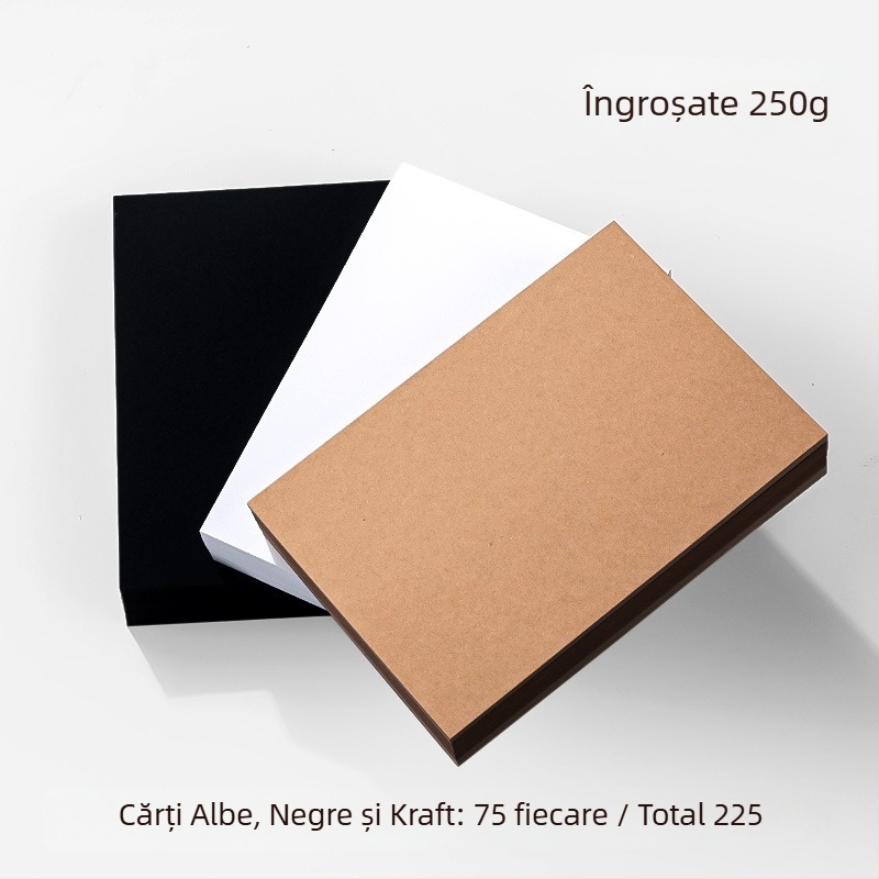 Hârtie goală, hârtie dură, albă, pictată manual, pentru cărți poștale de Crăciun, semn de carte, notițe în limba engleză, hârtie pentru felicitări