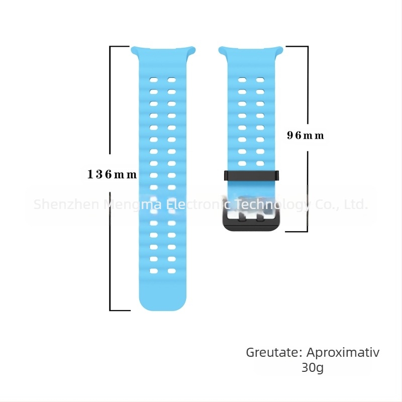 Pentru Samsung GalaxyWatch7 Ultra47mm Site oficial Curea sport din silicon Ocean Original cu cataramă dublă