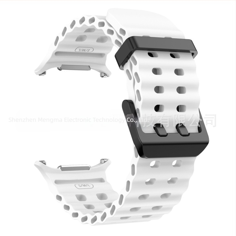 Pentru Samsung GalaxyWatch7 Ultra47mm Site oficial Curea sport din silicon Ocean Original cu cataramă dublă