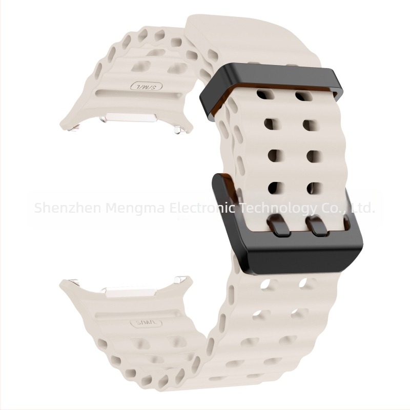 Pentru Samsung GalaxyWatch7 Ultra47mm Site oficial Curea sport din silicon Ocean Original cu cataramă dublă