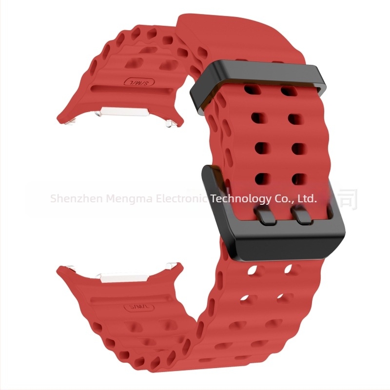 Pentru Samsung GalaxyWatch7 Ultra47mm Site oficial Curea sport din silicon Ocean Original cu cataramă dublă