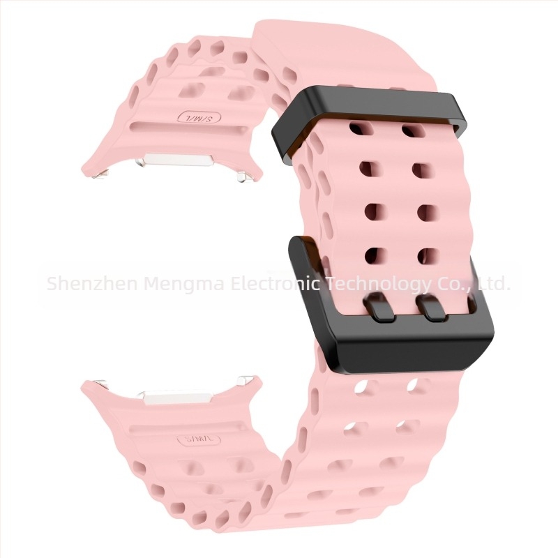 Pentru Samsung GalaxyWatch7 Ultra47mm Site oficial Curea sport din silicon Ocean Original cu cataramă dublă