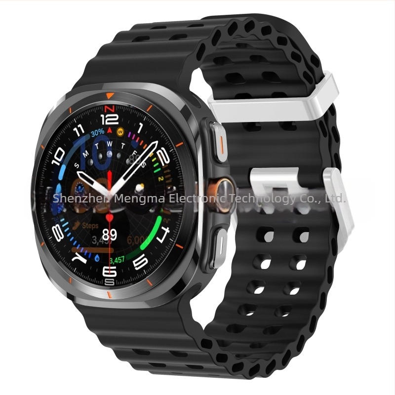 Pentru Samsung GalaxyWatch7 Ultra47mm Site oficial Curea sport din silicon Ocean Original cu cataramă dublă