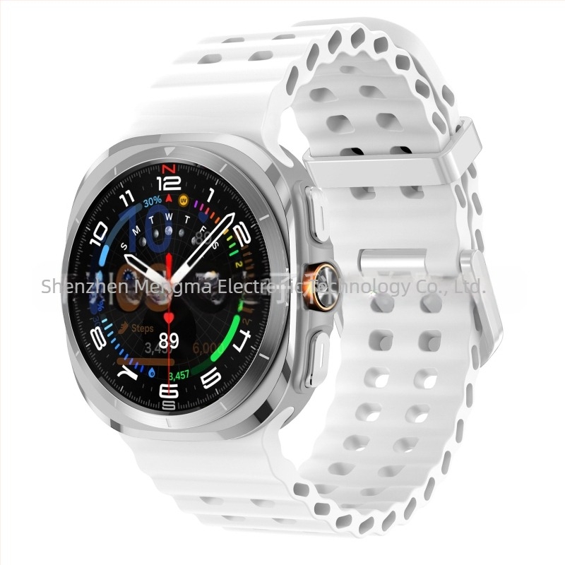Pentru Samsung GalaxyWatch7 Ultra47mm Site oficial Curea sport din silicon Ocean Original cu cataramă dublă
