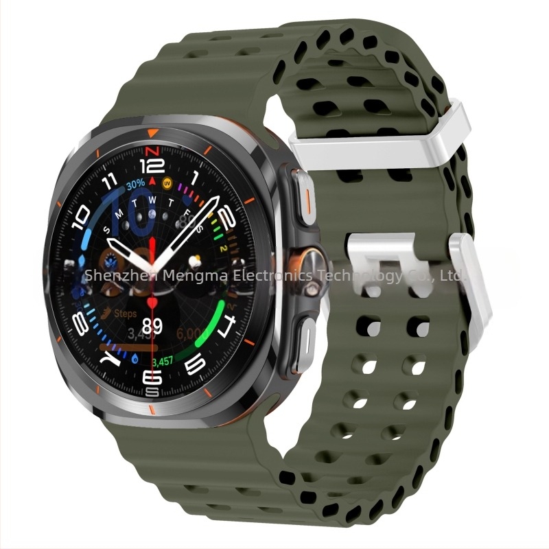 Pentru Samsung GalaxyWatch7 Ultra47mm Site oficial Curea sport din silicon Ocean Original cu cataramă dublă