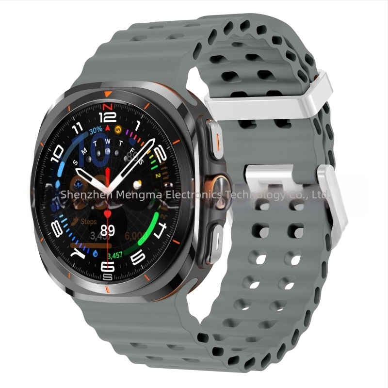 Pentru Samsung GalaxyWatch7 Ultra47mm Site oficial Curea sport din silicon Ocean Original cu cataramă dublă