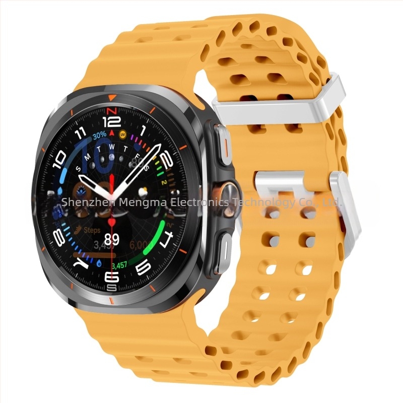 Pentru Samsung GalaxyWatch7 Ultra47mm Site oficial Curea sport din silicon Ocean Original cu cataramă dublă