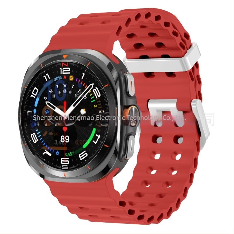 Pentru Samsung GalaxyWatch7 Ultra47mm Site oficial Curea sport din silicon Ocean Original cu cataramă dublă