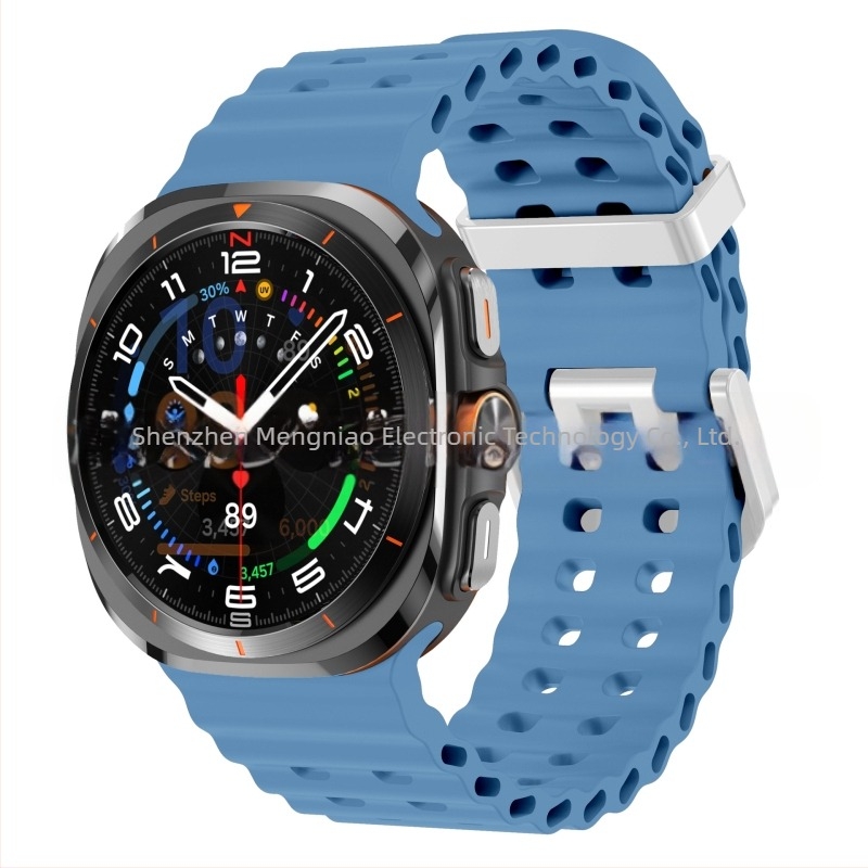 Pentru Samsung GalaxyWatch7 Ultra47mm Site oficial Curea sport din silicon Ocean Original cu cataramă dublă