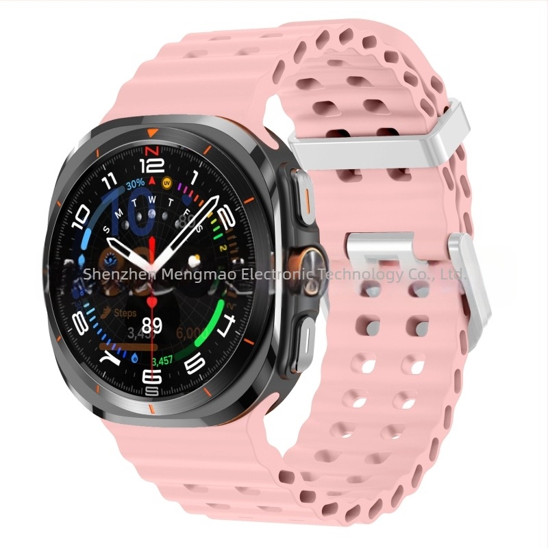 Pentru Samsung GalaxyWatch7 Ultra47mm Site oficial Curea sport din silicon Ocean Original cu cataramă dublă