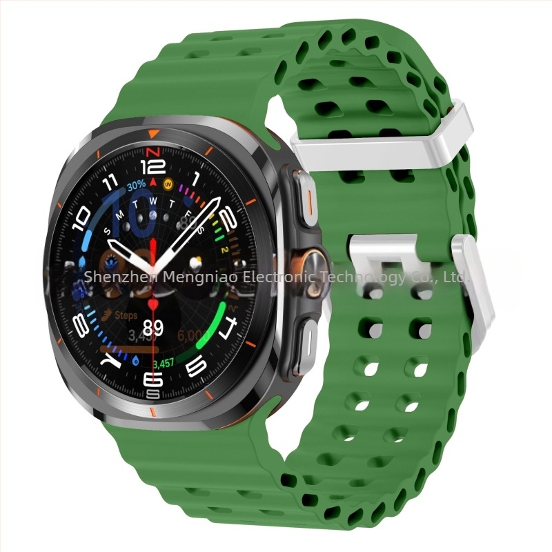 Pentru Samsung GalaxyWatch7 Ultra47mm Site oficial Curea sport din silicon Ocean Original cu cataramă dublă