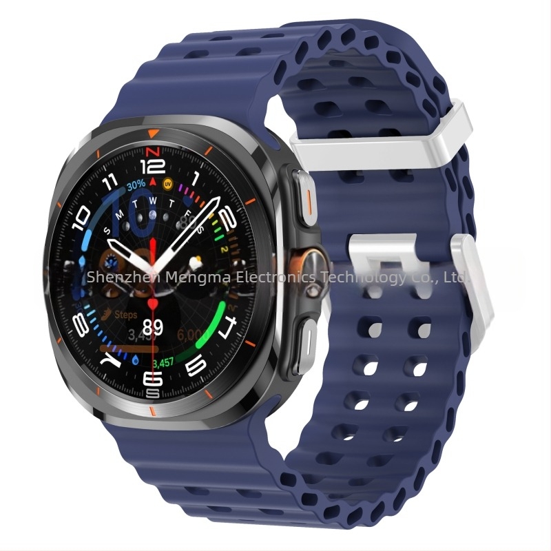 Pentru Samsung GalaxyWatch7 Ultra47mm Site oficial Curea sport din silicon Ocean Original cu cataramă dublă