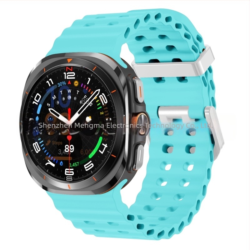 Pentru Samsung GalaxyWatch7 Ultra47mm Site oficial Curea sport din silicon Ocean Original cu cataramă dublă