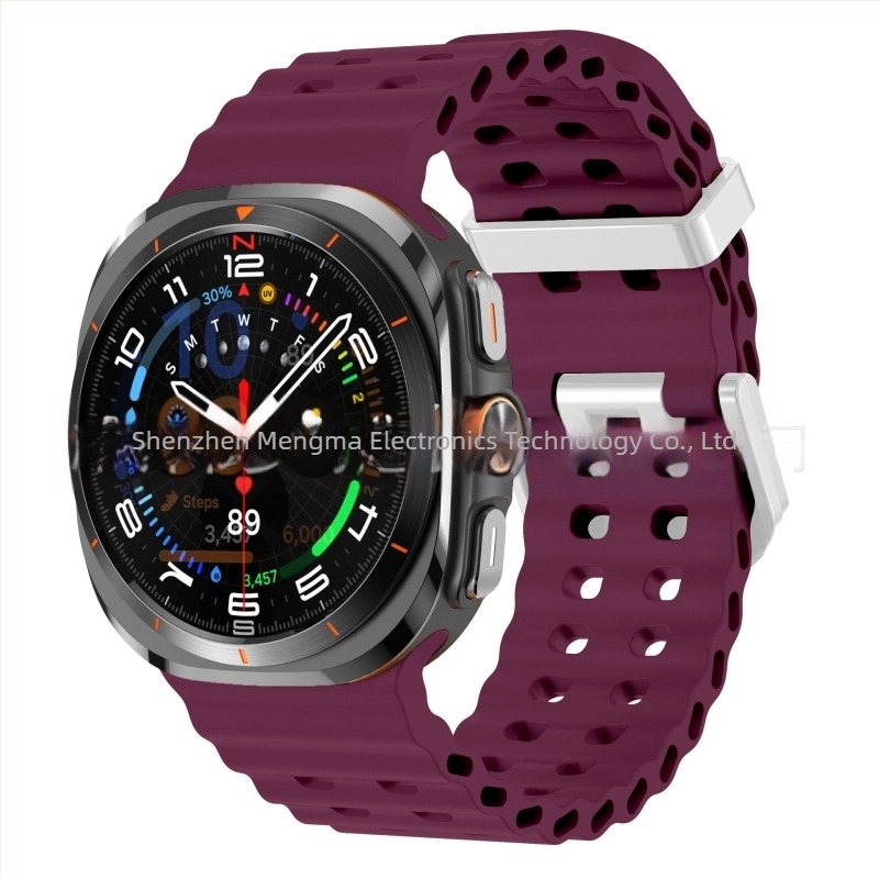 Pentru Samsung GalaxyWatch7 Ultra47mm Site oficial Curea sport din silicon Ocean Original cu cataramă dublă