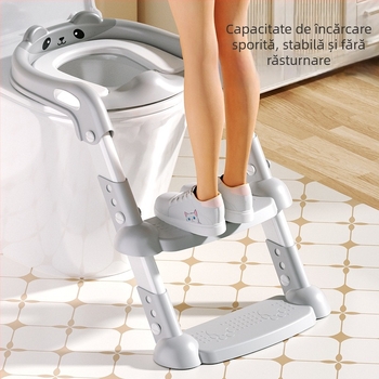 Scaun auxiliar pentru toaletă pentru copii, scară, toaletă preșcolară, scaun pentru picioare, buclă pentru toaletă pentru copii, scară portabilă pentru toaletă