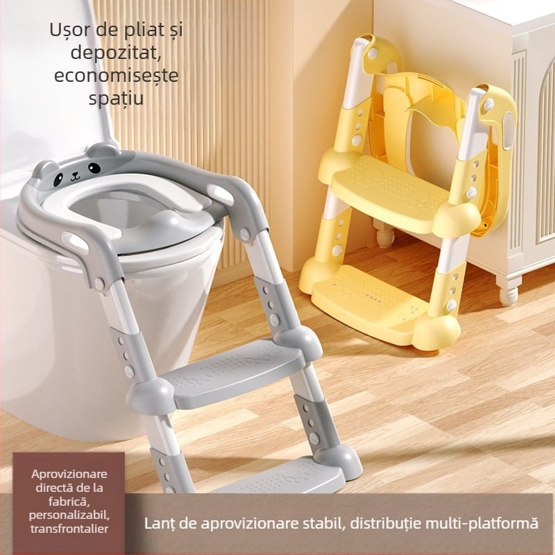 Scaun auxiliar pentru toaletă pentru copii, scară, toaletă preșcolară, scaun pentru picioare, buclă pentru toaletă pentru copii, scară portabilă pentru toaletă