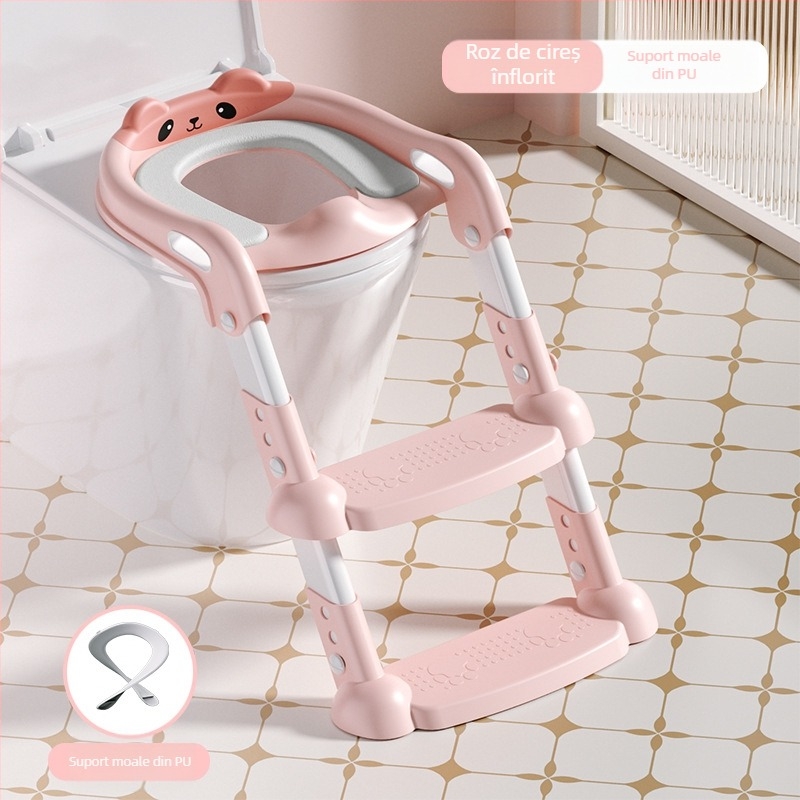 Scaun auxiliar pentru toaletă pentru copii, scară, toaletă preșcolară, scaun pentru picioare, buclă pentru toaletă pentru copii, scară portabilă pentru toaletă