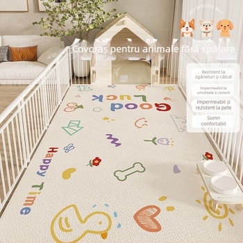 Covoraș de podea pentru animale de companie, impermeabil, anti-urină din PVC, pentru gardul câinelui, covor, pentru masă, pentru câini și pisici, covor antiderapant pentru cușcă de câini