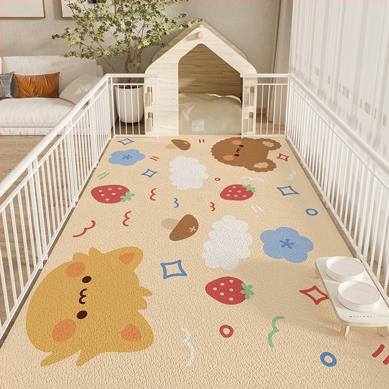 Covoraș de podea pentru animale de companie, impermeabil, anti-urină din PVC, pentru gardul câinelui, covor, pentru masă, pentru câini și pisici, covor antiderapant pentru cușcă de câini