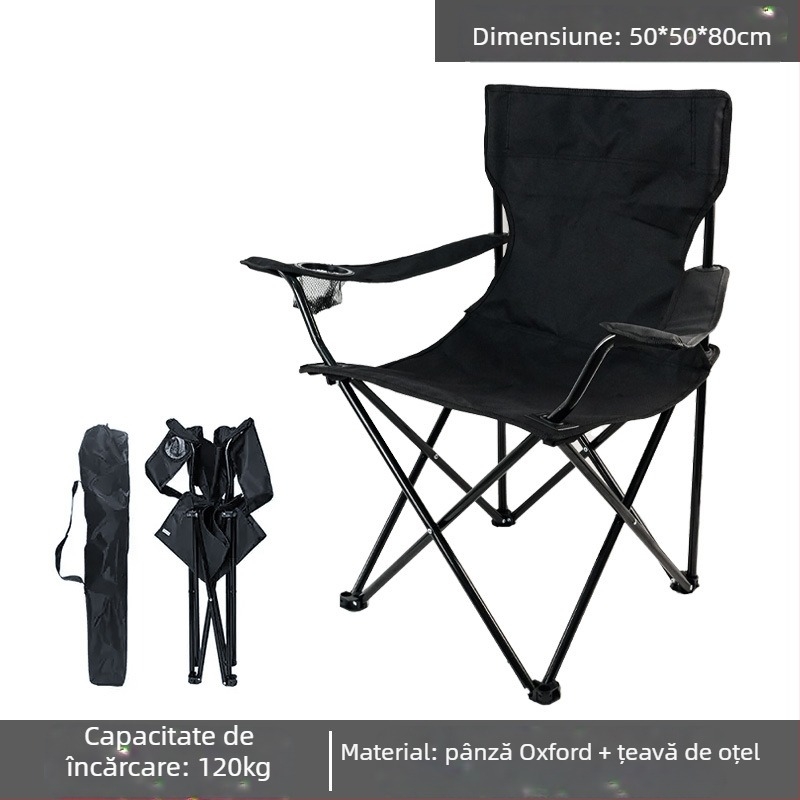 Scaun pliabil în aer liber, scaun portabil, scaun pliabil pentru camping, scaun pliabil cu spătar, scaun pliabil pentru pescuit, scaun pliabil