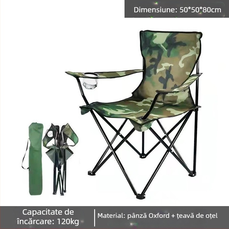 Scaun pliabil în aer liber, scaun portabil, scaun pliabil pentru camping, scaun pliabil cu spătar, scaun pliabil pentru pescuit, scaun pliabil