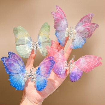 Agrafe de păr fluture în mișcare pentru fete, accesorii de păr cu clipuri noi 2025, agrafe mici cu arc pentru fete, accesorii de păr pentru fete