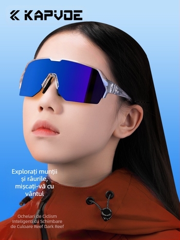Ochelari de ciclism fotocromatici Kapvoe Reef pentru bicicletă, de munte și șosea, pentru zi și noapte