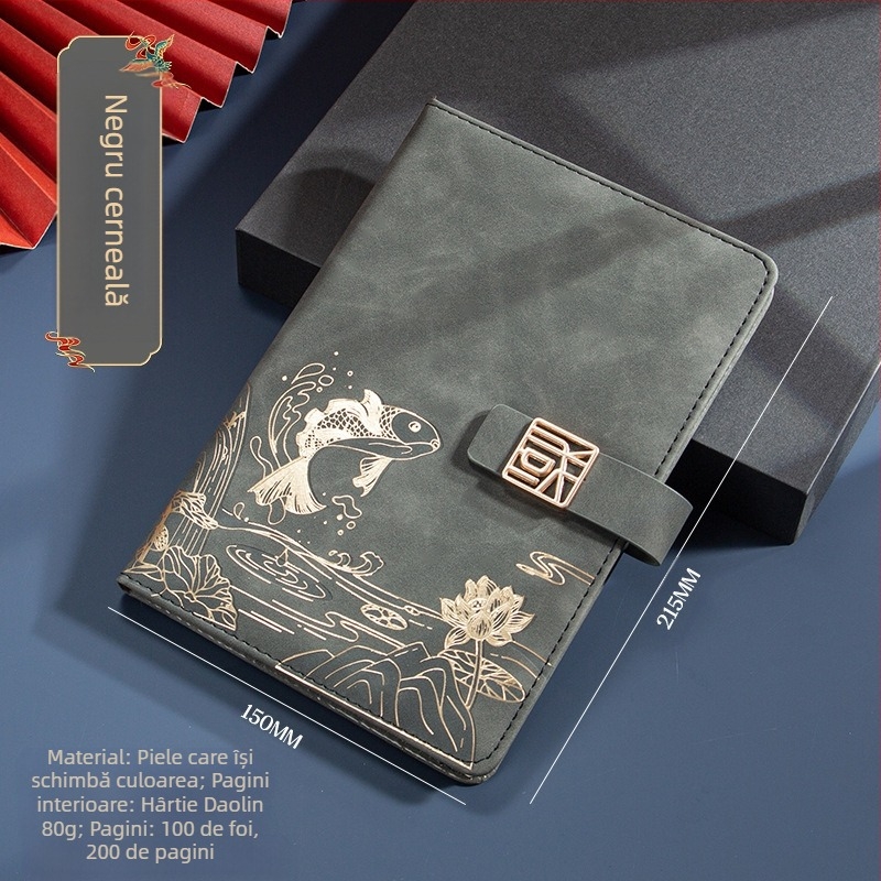 Caiet de notițe A5 pentru birou, cadou creativ pentru costum de birou, modă națională, cutie cadou pentru costum de birou, cadou pentru întâlnirea anuală