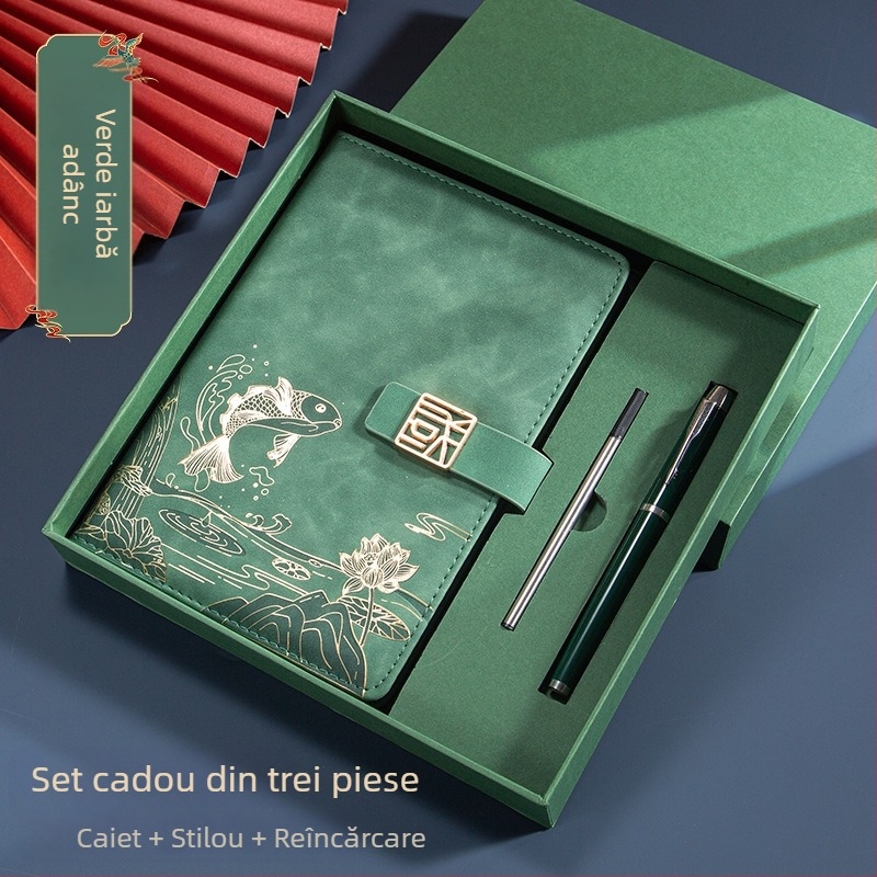 Caiet de notițe A5 pentru birou, cadou creativ pentru costum de birou, modă națională, cutie cadou pentru costum de birou, cadou pentru întâlnirea anuală