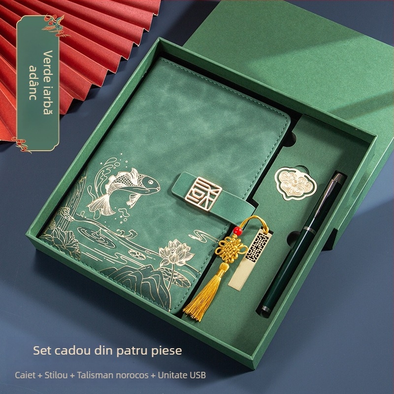 Caiet de notițe A5 pentru birou, cadou creativ pentru costum de birou, modă națională, cutie cadou pentru costum de birou, cadou pentru întâlnirea anuală