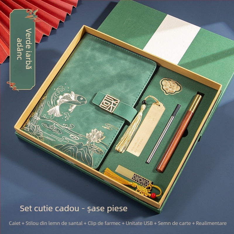 Caiet de notițe A5 pentru birou, cadou creativ pentru costum de birou, modă națională, cutie cadou pentru costum de birou, cadou pentru întâlnirea anuală