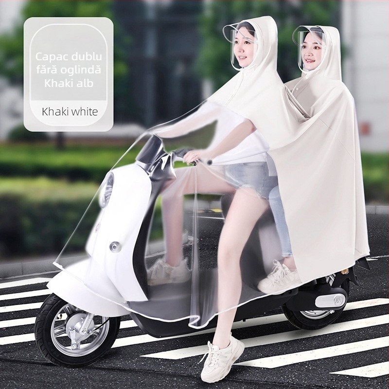 Pelerina de ploaie pentru mașini electrice, en-gros, baterie pentru mașini și motociclete, pentru părinți și copii, dintr-o singură bucată, un singur corp dublu, impermeabilă pentru mamă și copil