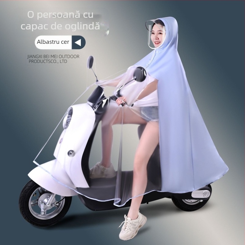 Pelerina de ploaie pentru mașini electrice, en-gros, baterie pentru mașini și motociclete, pentru părinți și copii, dintr-o singură bucată, un singur corp dublu, impermeabilă pentru mamă și copil