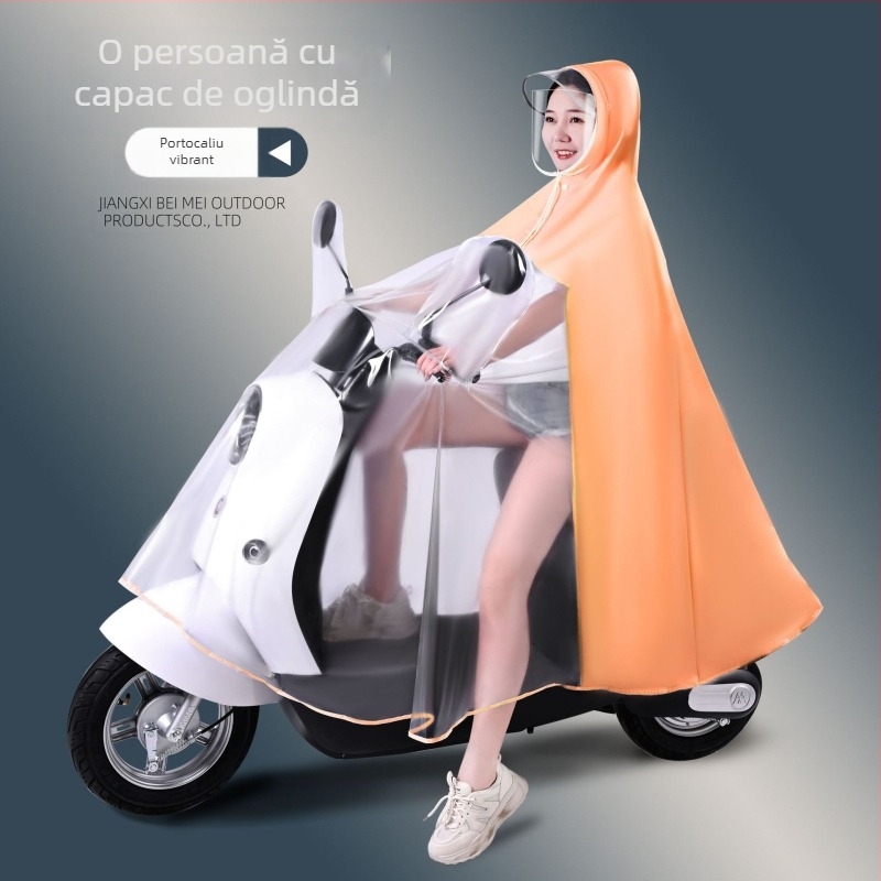 Pelerina de ploaie pentru mașini electrice, en-gros, baterie pentru mașini și motociclete, pentru părinți și copii, dintr-o singură bucată, un singur corp dublu, impermeabilă pentru mamă și copil