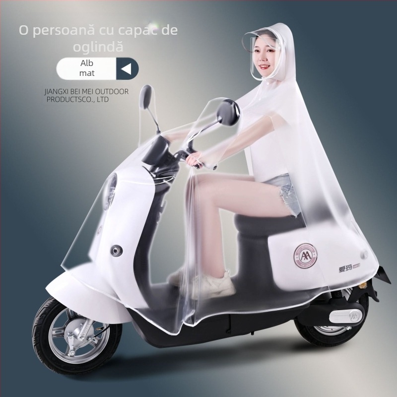 Pelerina de ploaie pentru mașini electrice, en-gros, baterie pentru mașini și motociclete, pentru părinți și copii, dintr-o singură bucată, un singur corp dublu, impermeabilă pentru mamă și copil