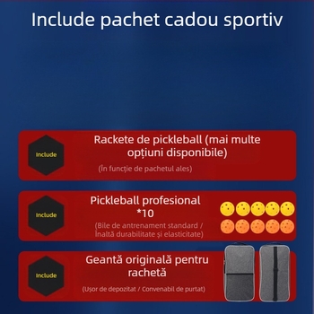 Costum de rachetă UGIN Peak din fibră de carbon, calitate profesională, pentru competiții, sport, Peak Racket Board, pickleball