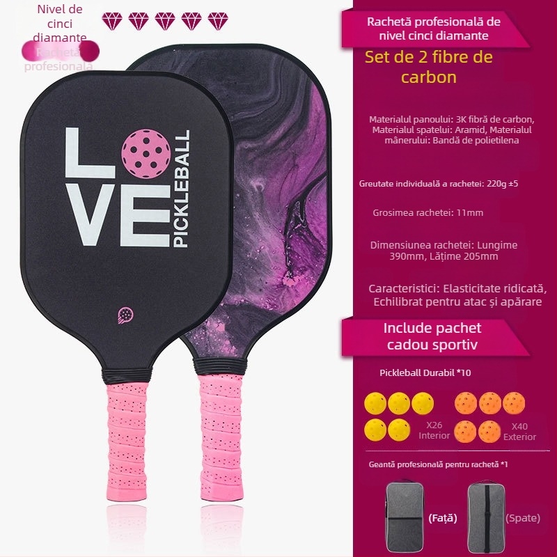 Costum de rachetă UGIN Peak din fibră de carbon, calitate profesională, pentru competiții, sport, Peak Racket Board, pickleball