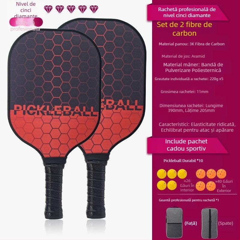 Costum de rachetă UGIN Peak din fibră de carbon, calitate profesională, pentru competiții, sport, Peak Racket Board, pickleball