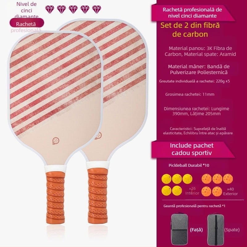Costum de rachetă UGIN Peak din fibră de carbon, calitate profesională, pentru competiții, sport, Peak Racket Board, pickleball