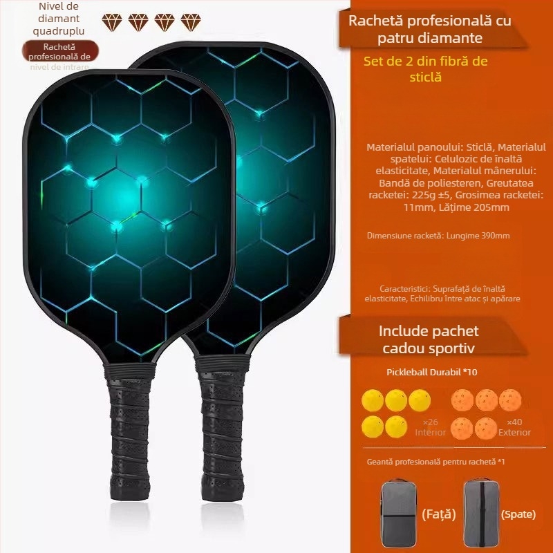 Costum de rachetă UGIN Peak din fibră de carbon, calitate profesională, pentru competiții, sport, Peak Racket Board, pickleball