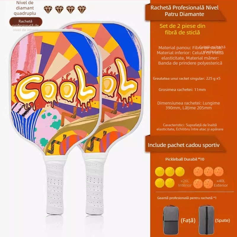 Costum de rachetă UGIN Peak din fibră de carbon, calitate profesională, pentru competiții, sport, Peak Racket Board, pickleball