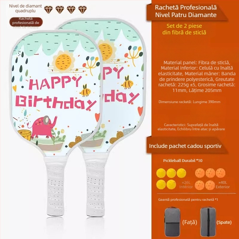 Costum de rachetă UGIN Peak din fibră de carbon, calitate profesională, pentru competiții, sport, Peak Racket Board, pickleball