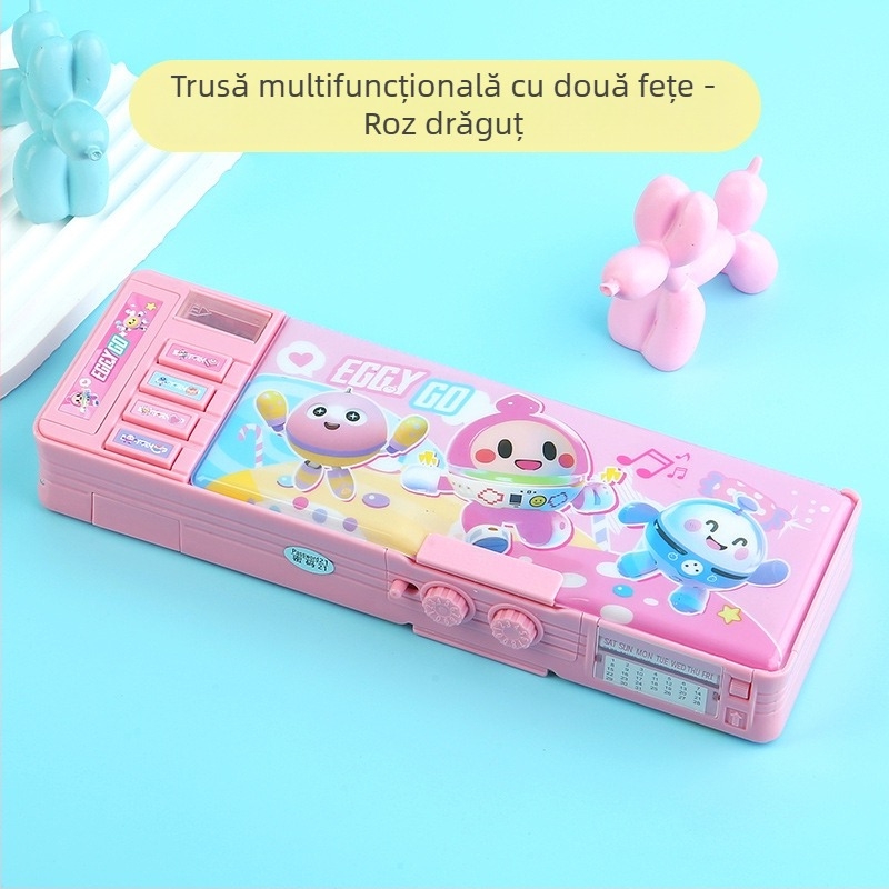 Penar cu parolă + lanț gratuit pentru pixuri pe tablă albă, penar multifuncțional cu două straturi, capacitate mare, pentru bărbați și femei, design de astronaut