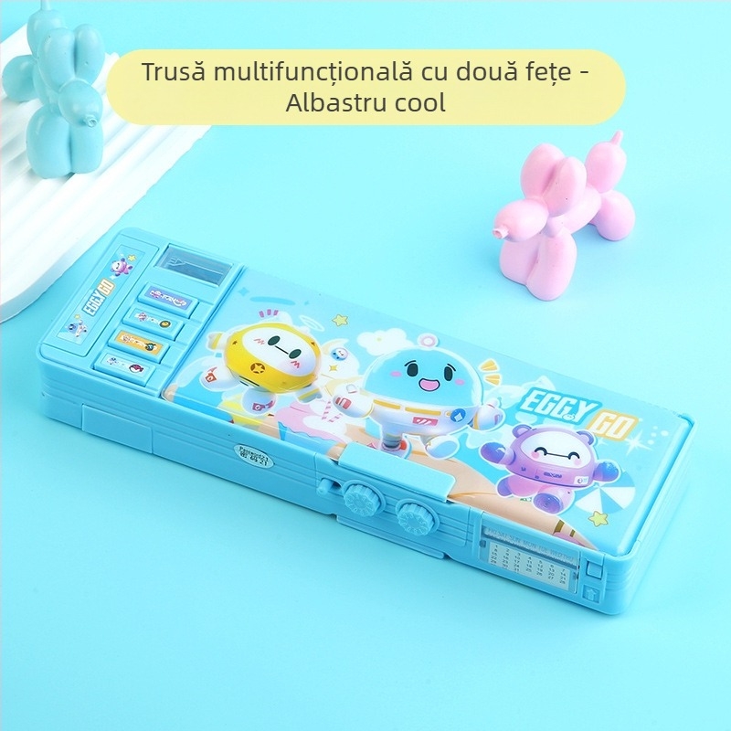 Penar cu parolă + lanț gratuit pentru pixuri pe tablă albă, penar multifuncțional cu două straturi, capacitate mare, pentru bărbați și femei, design de astronaut