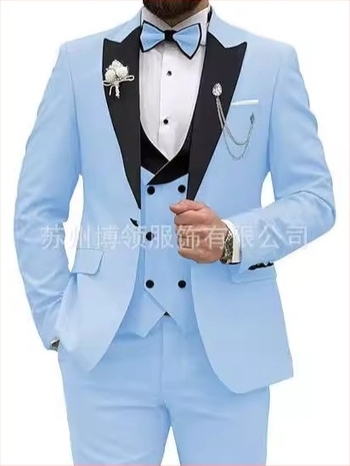 Costum bărbătesc, costum, set de 3 piese, costum slim fit pentru bărbați, costum casual de afaceri, rochie de mire, costum de petrecere