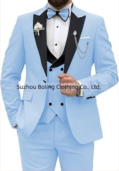 Costum bărbătesc, costum, set de 3 piese, costum slim fit pentru bărbați, costum casual de afaceri, rochie de mire, costum de petrecere